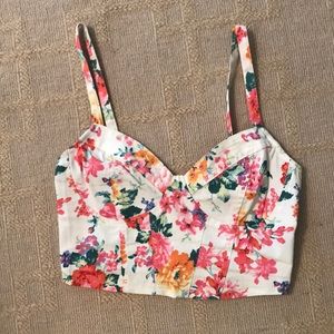 Forever 21 Floral crop top